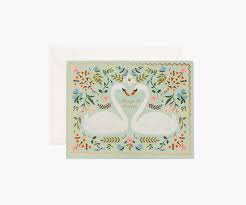 ALWAYS & FOREVER SWANS WEDDING CARD SKU GCW030