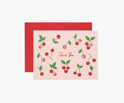 CHERRIES THANK YOU CARD SKU GCT069