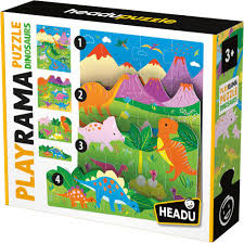 PLAYRAMA PUZZLE THE DINOSAURS EDUCATIONAL PRESCHOOL TOY
