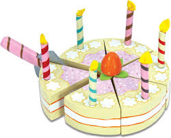 SLICEABLE BIRTHDAY CAKE & CANDLES