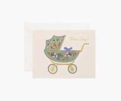 FLORAL PRAM CARD SKU GCK025